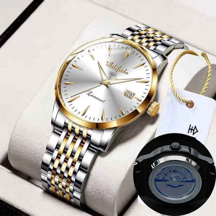 Quartz Hollow Watch Men's Back Cover Transparent