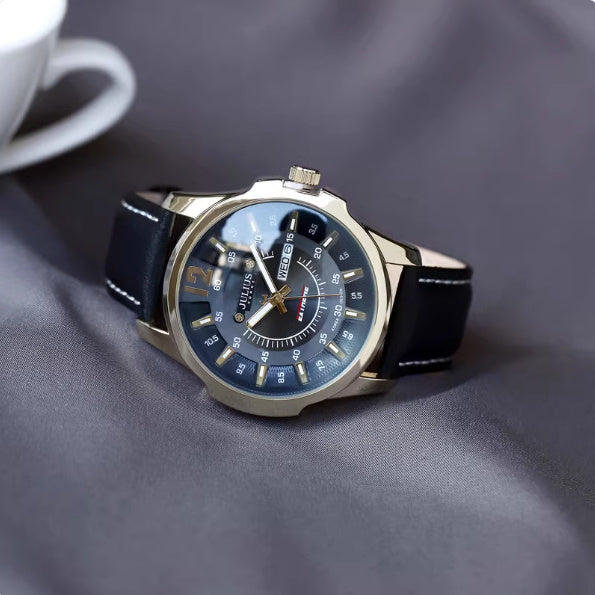 Fashion Calendar Week Quartz Handsome Men's Watch