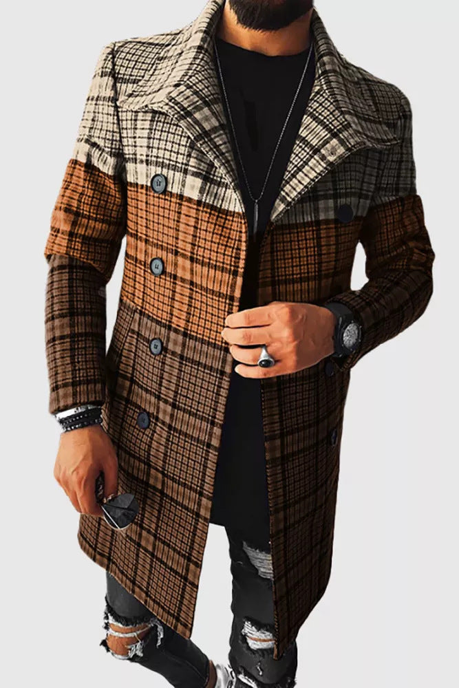 3D Digital Printing Men's Woolen Lapel Jacket