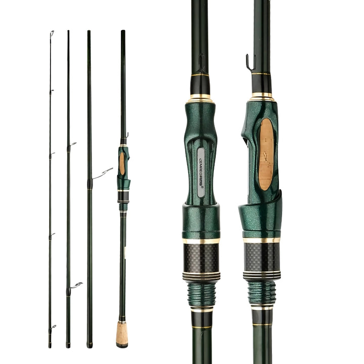 Portable Carbon Fishing Rod 1.8m/2.1m/2.4m | 4-5 Section Travel Spinning Rod