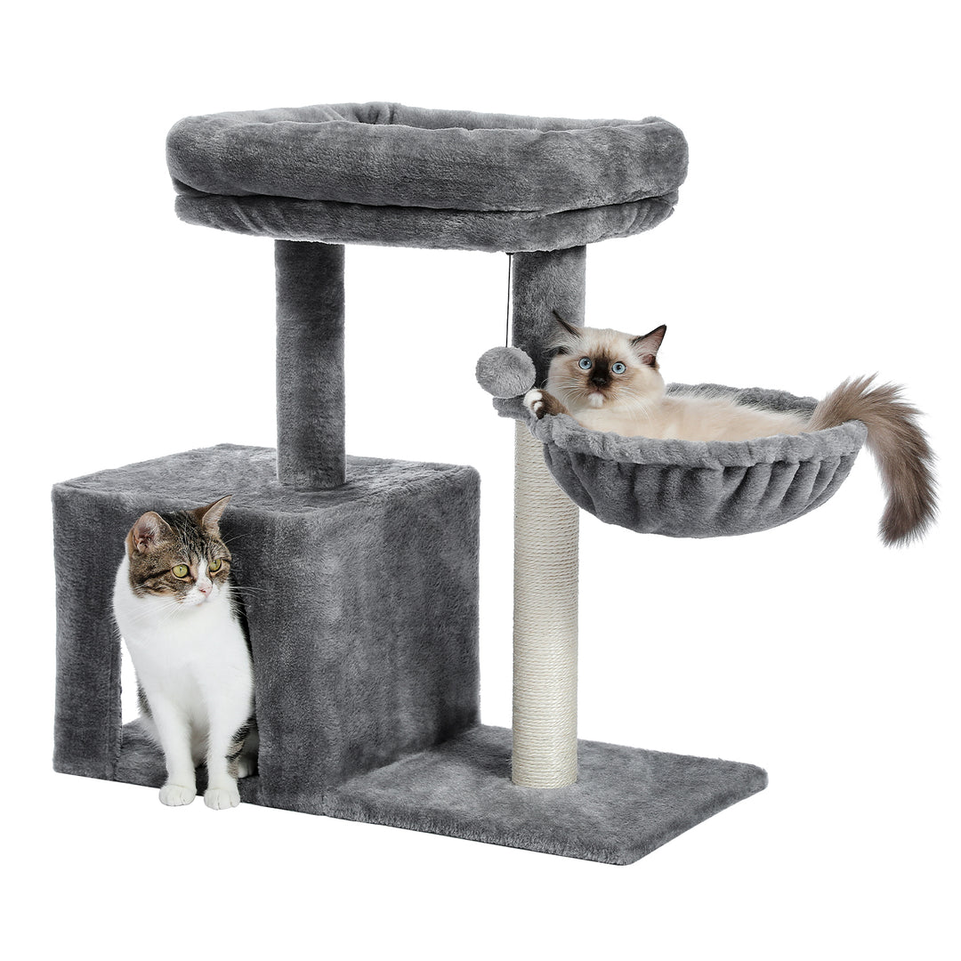 70-Inch Cat Tree with Sisal Scratching Posts, Cozy Hammock, and Large Perch for Active Indoor Cats