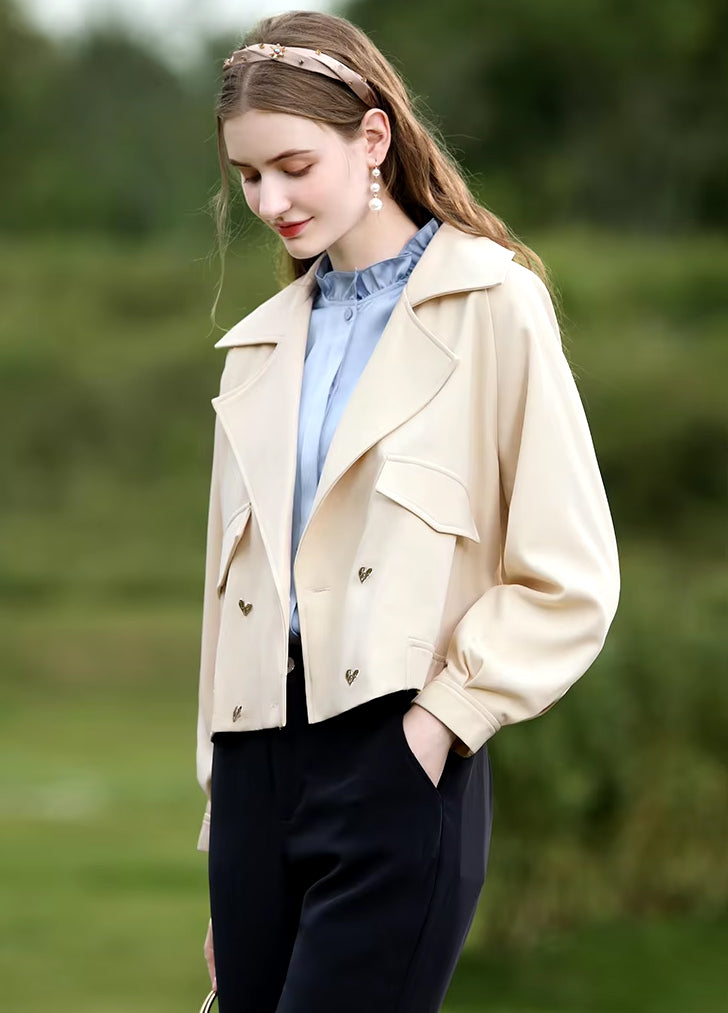 Chic Short England Style Trench Coat