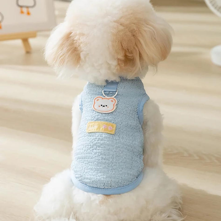 Cute Summer Dog Vest with D-ring - Breathable Clothing for Small and Medium Dogs