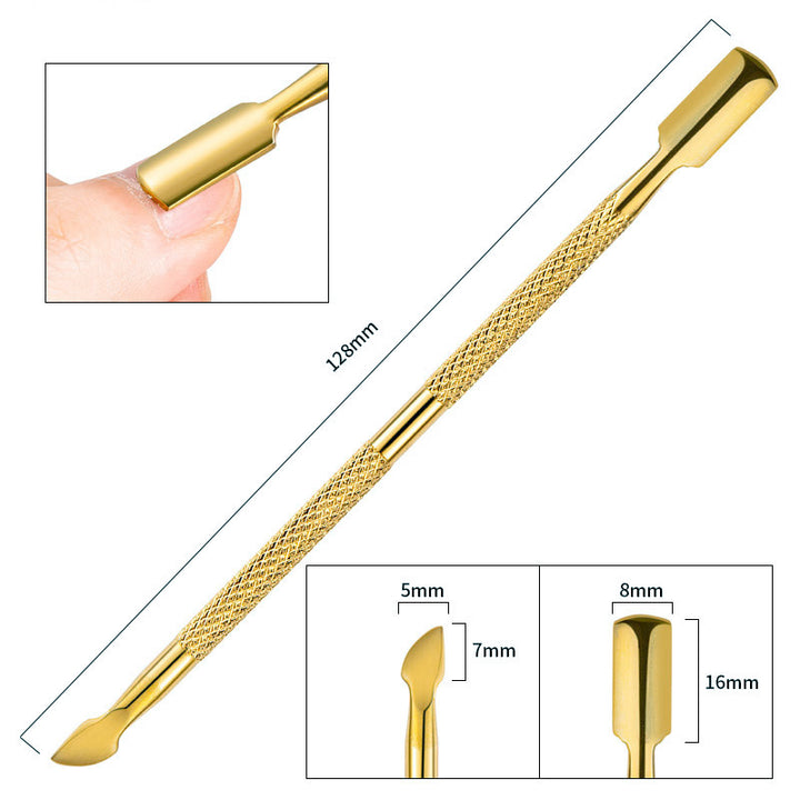 2-Ways Stainless Steel Cuticle Pusher & Dead Skin Remover