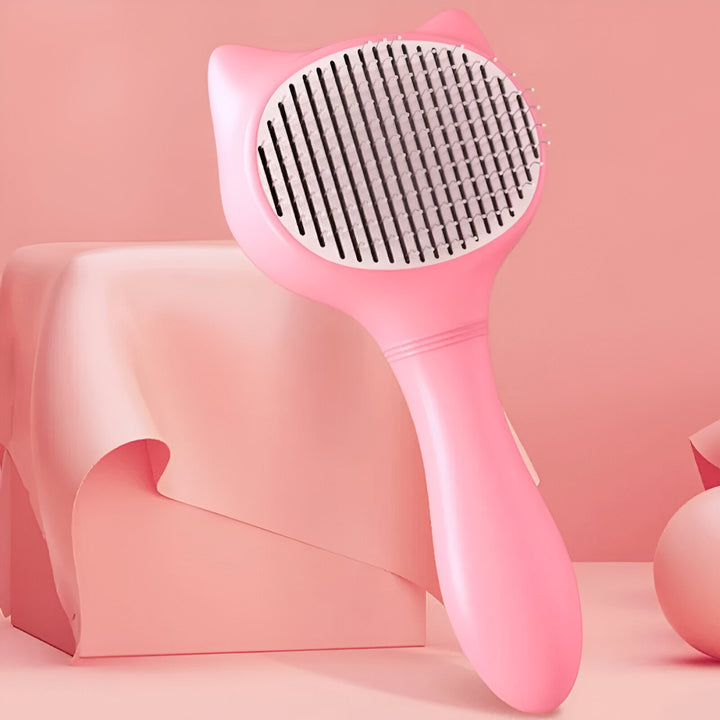 Self-Cleaning Dog & Cat Grooming Brush with Automatic Hair Remover