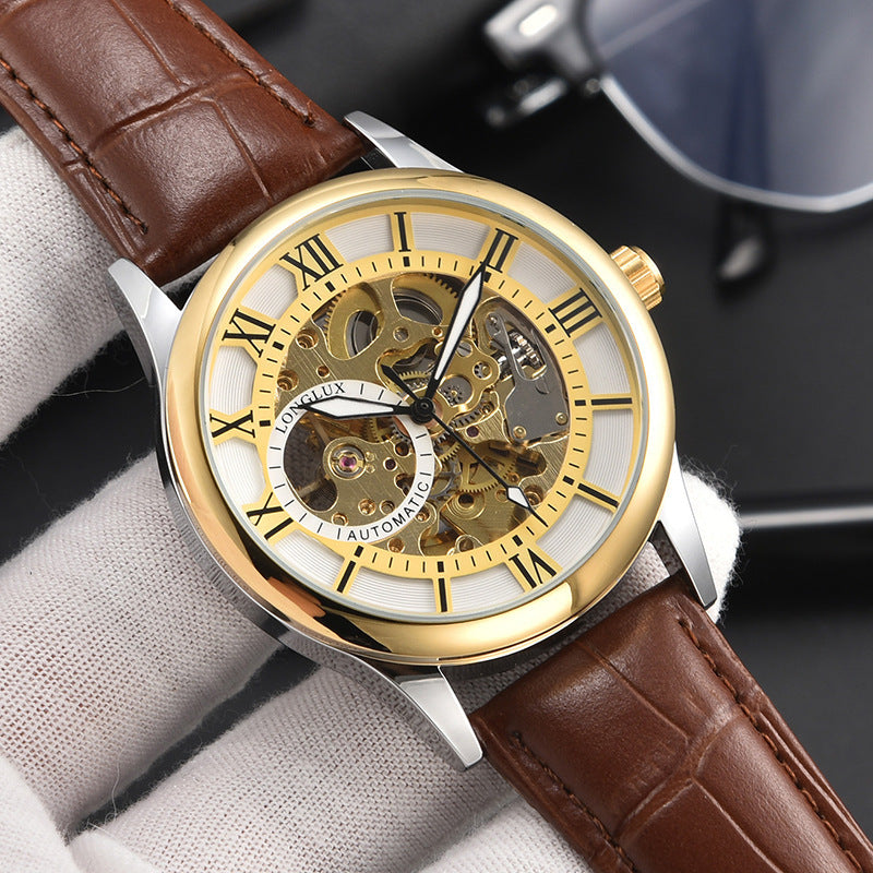 Men's Mechanical Watch Roman Scale Waterproof Fashion Business