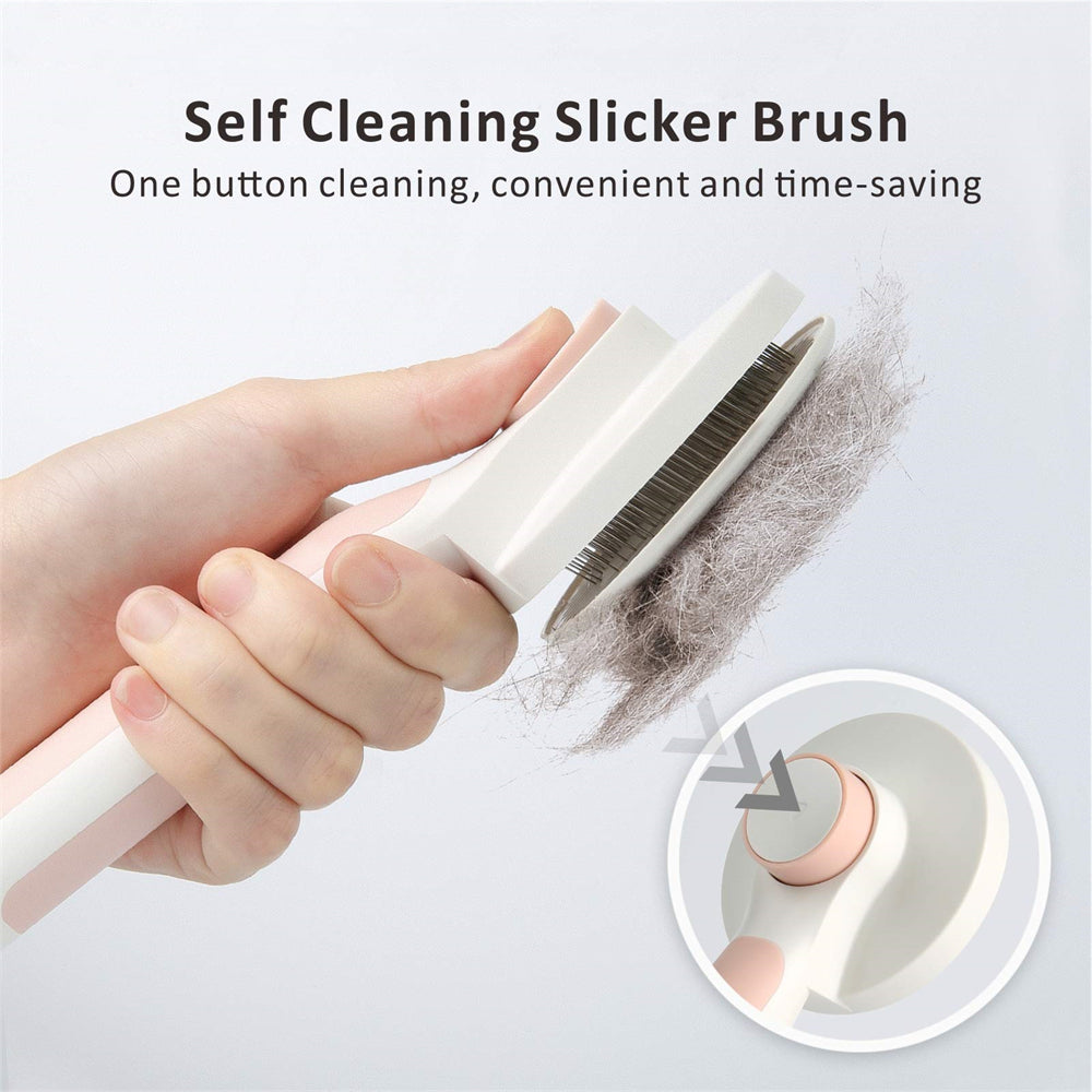 2-in-1 Cat & Dog Grooming Brush for Shedding, Detangling, and Massaging