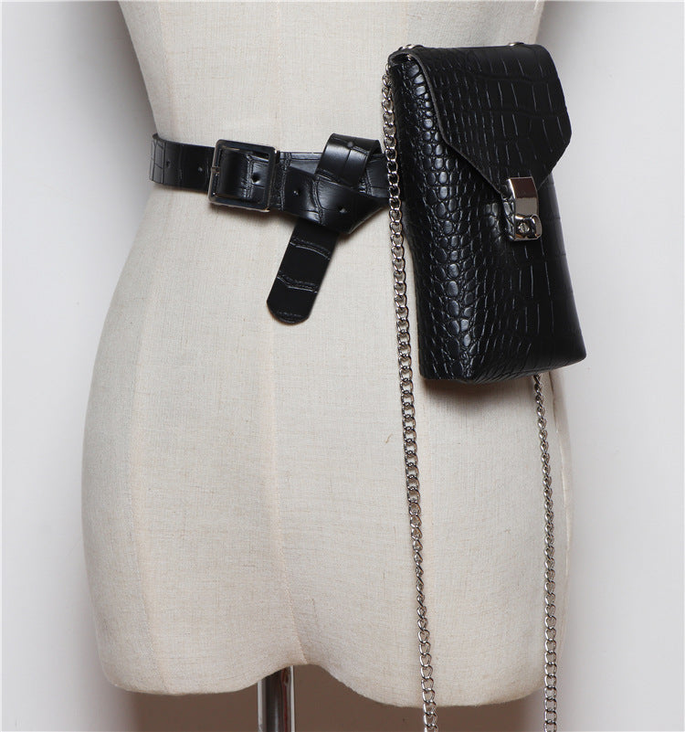 New Fashion All-match Pattern PU Leather Belt Bag