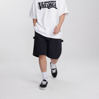 Japanese-style Retro Loose Straight Cargo Shorts