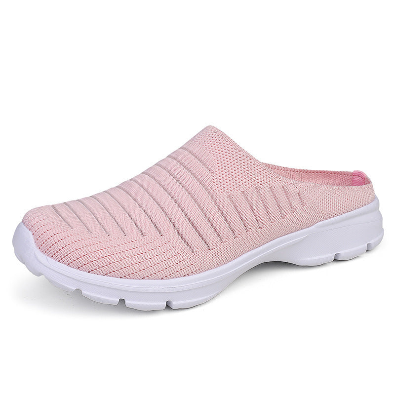 Summer Women's Sports Slippers Fly Woven Mesh Breathable