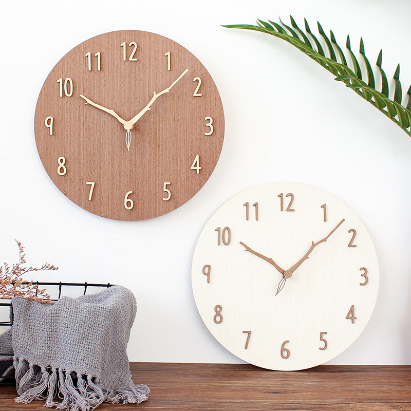 Creative Mute Wooden Wall Clock