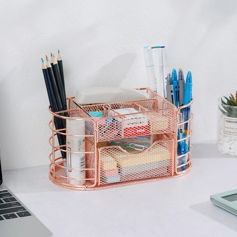 Metal Mesh Desktop Organizer