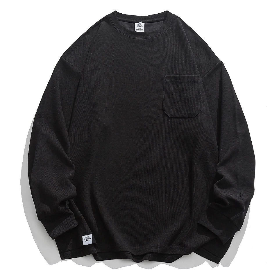 High-Quality Solid Color Long Sleeve Sweatshirt