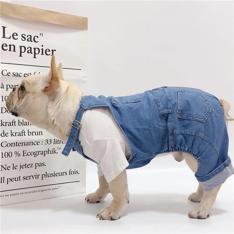 Denim Dog Jumpsuit