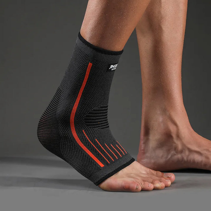 3D Compression Ankle Brace with Nylon Strap for Sports Protection