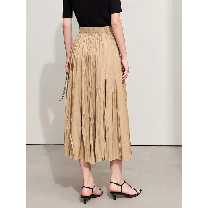 Summer Pleated A-Line Skirt