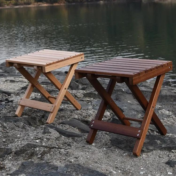 Portable Folding Beech Wood Stool