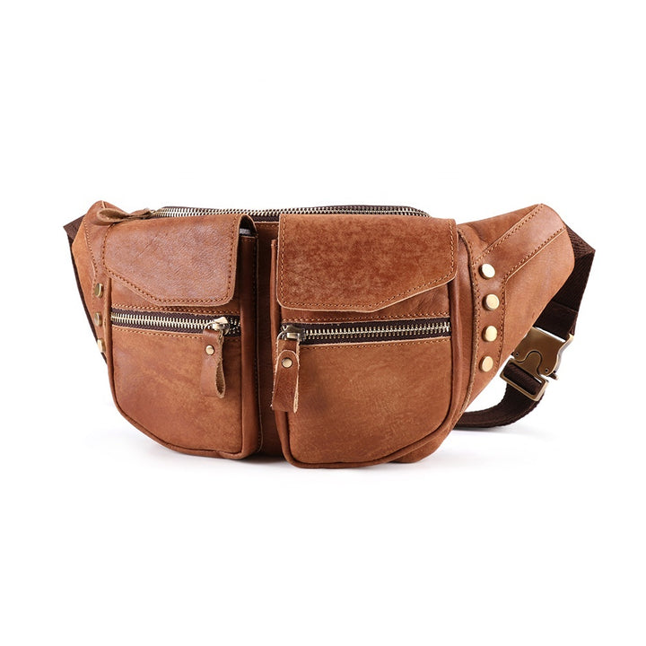 Leather Men's Outdoor Multi-function Single Shoulder Bag