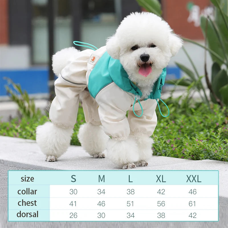 Waterproof Dog Raincoat for Small Breeds