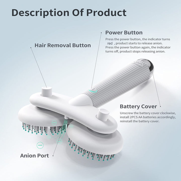 Dual Head Electric Pet Brush