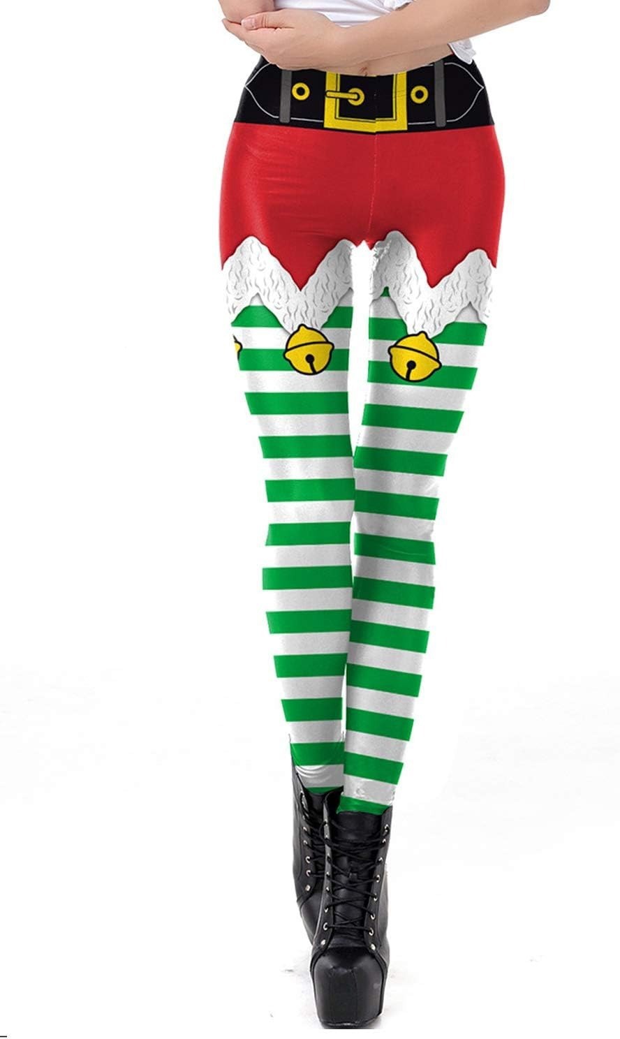 Women's Trousers Thin Elastic Christmas Theme 3D Digital Printing