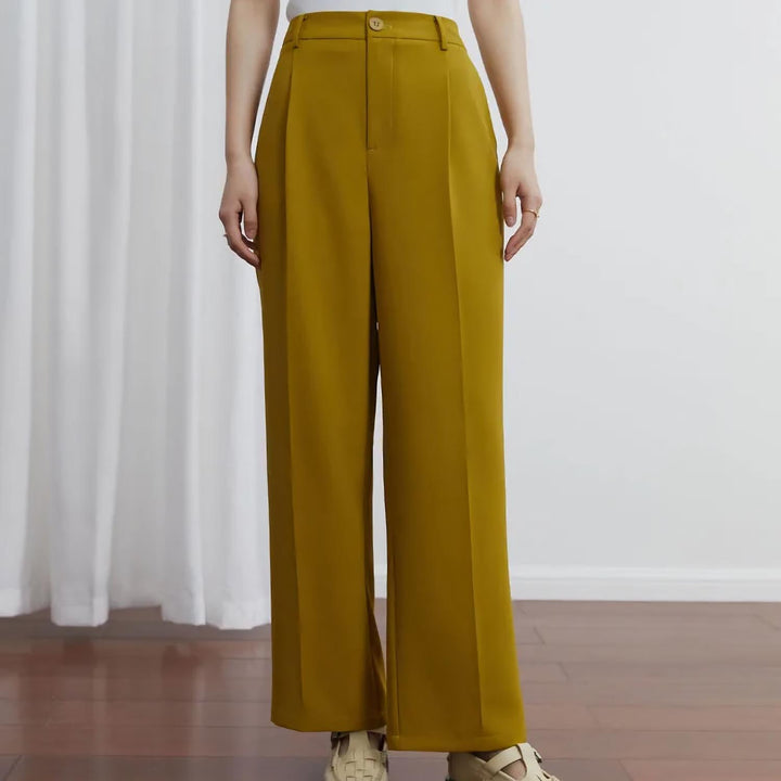 High Waist Cropped Suit Pants