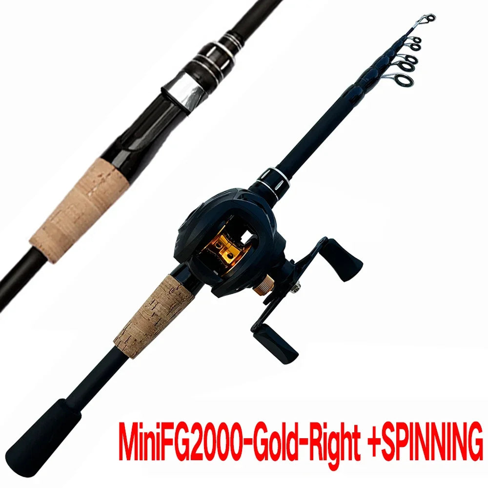 Telescopic Fishing Rod and Reel Combo