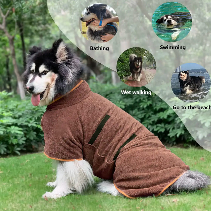 Dog Microfiber Bathrobe Towel