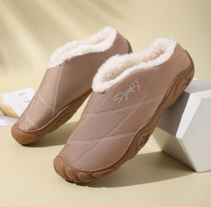 New Baotou Women's Indoor Home Couple Fleece-lined Warm Cotton Slippers