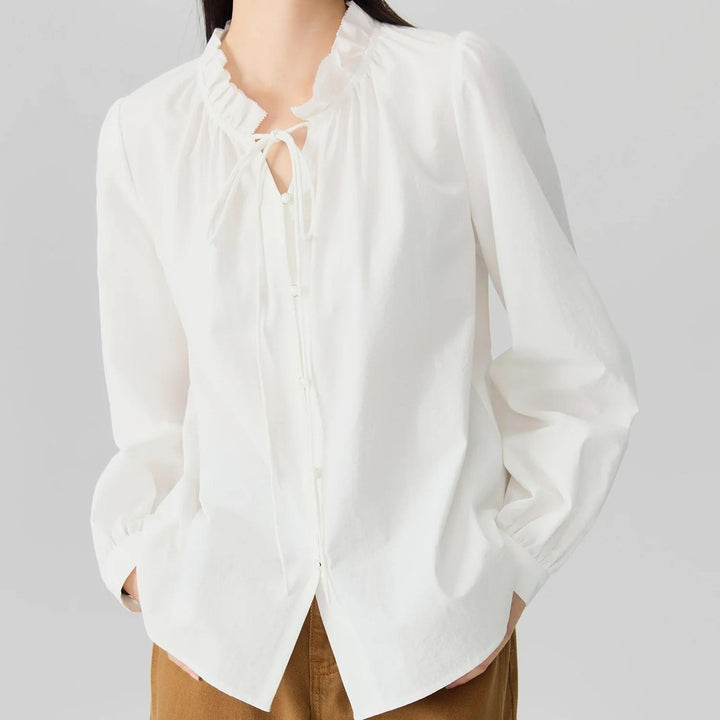 Elegant French Style Commuter Blouse