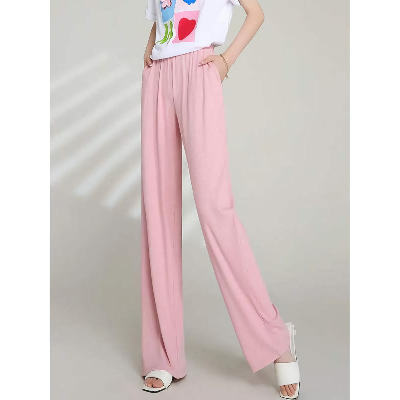 High Waist Draping Casual Pants for Women