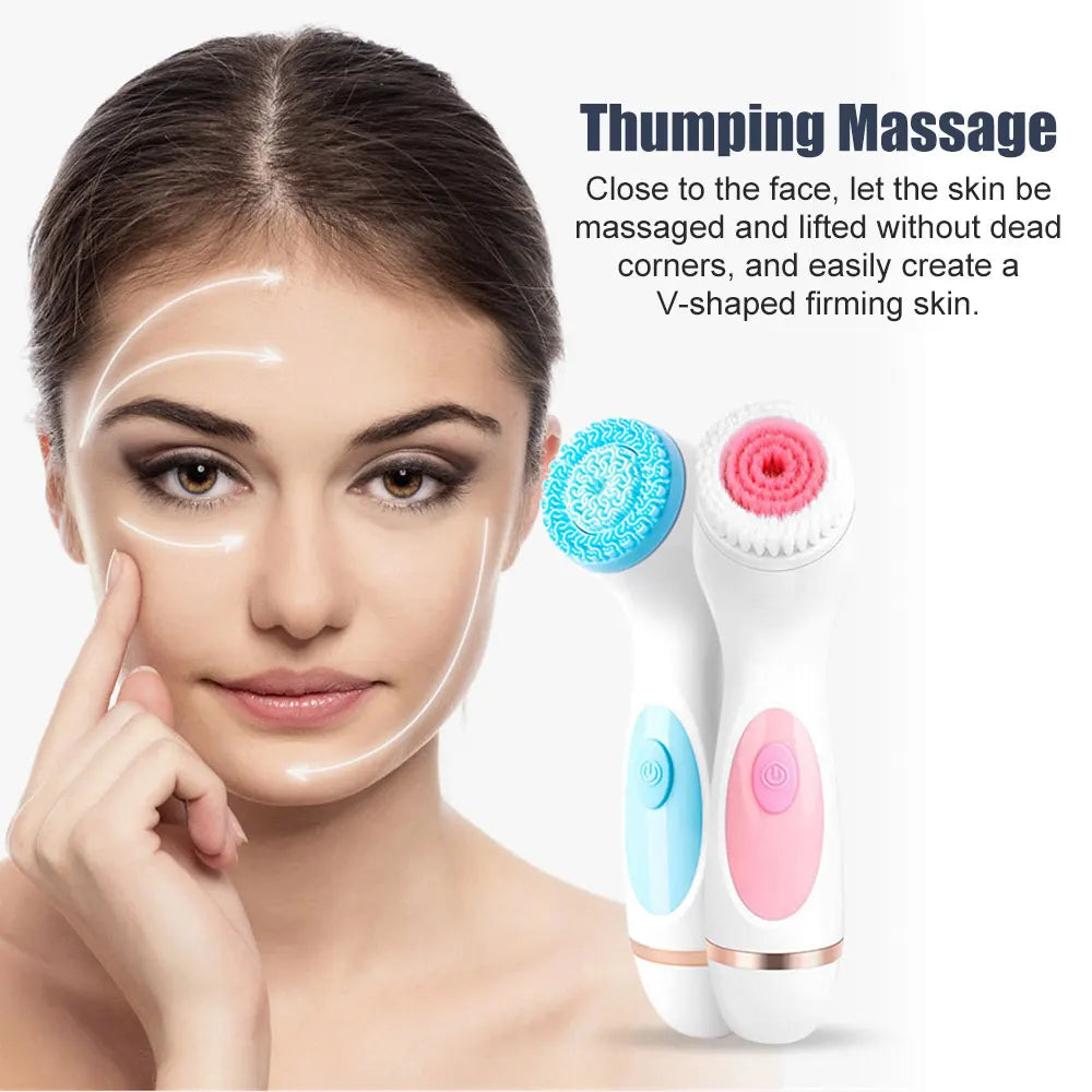 3-in-1 Ultrasonic Facial Cleansing Brush & Massager