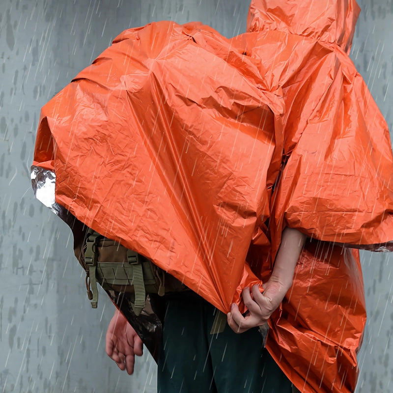 Emergency Waterproof Poncho & Survival Blanket