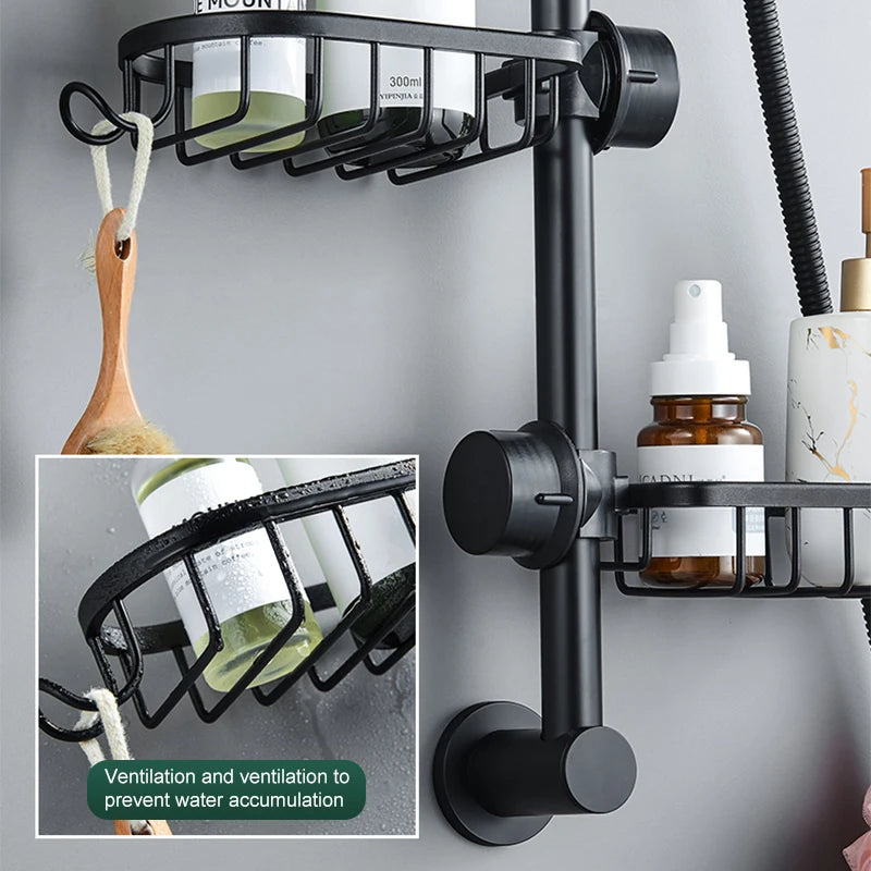 Wall-Mounted Bathroom Shelf & Shower Organizer