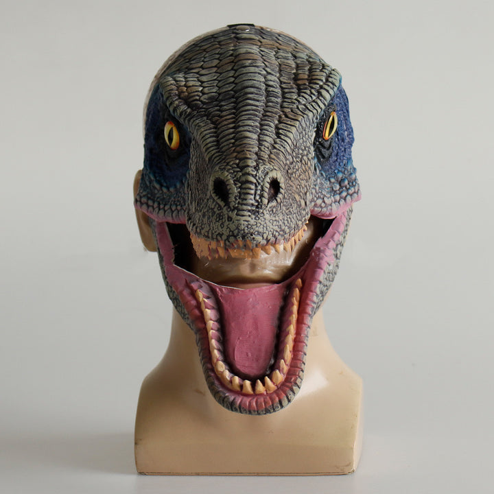 Dinosaur Moving Mouth Latex Mask Headgear Halloween Party Cos Props