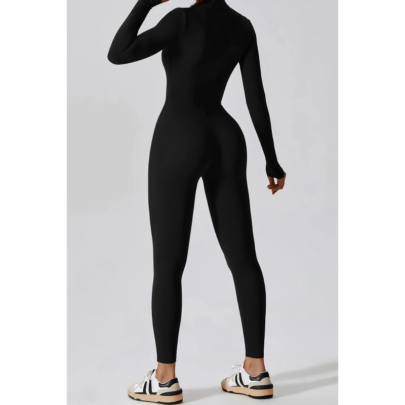 Women's High-Performance Zipper Long Sleeve Bodysuit