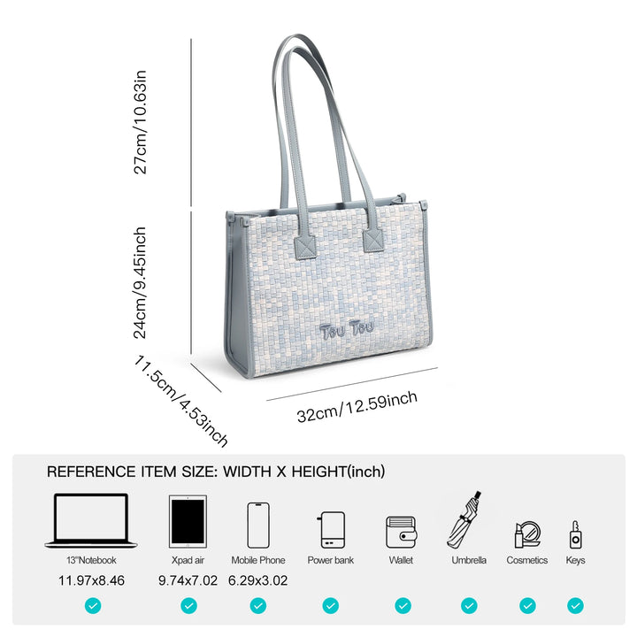 2024 Women’s Large Capacity Gradient Weaving Tote Bag