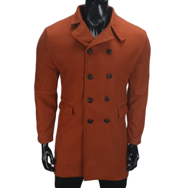 European And American New Plus Size Woolen Coat Men