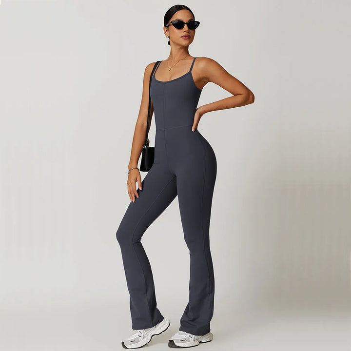 Women's Stretch Gym Jumpsuit