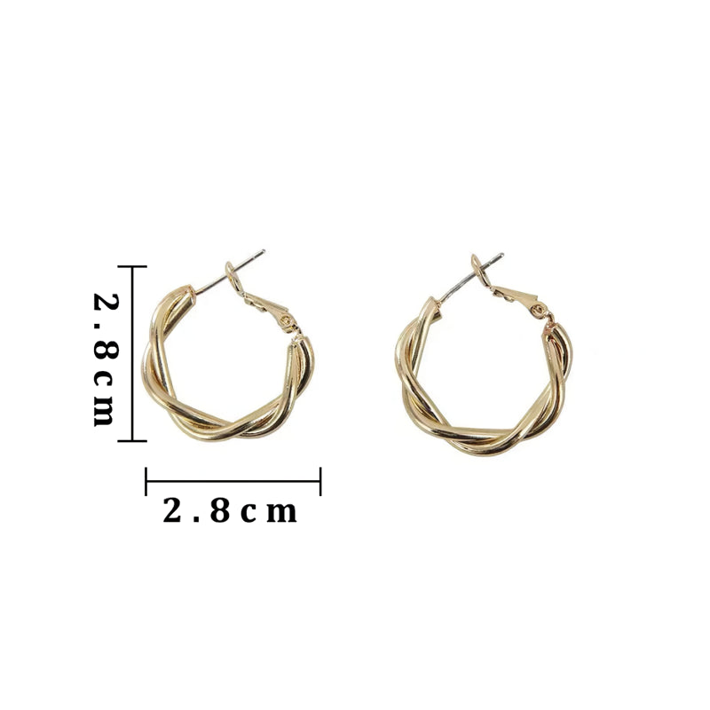 Vintage Round Braid Drop Earrings