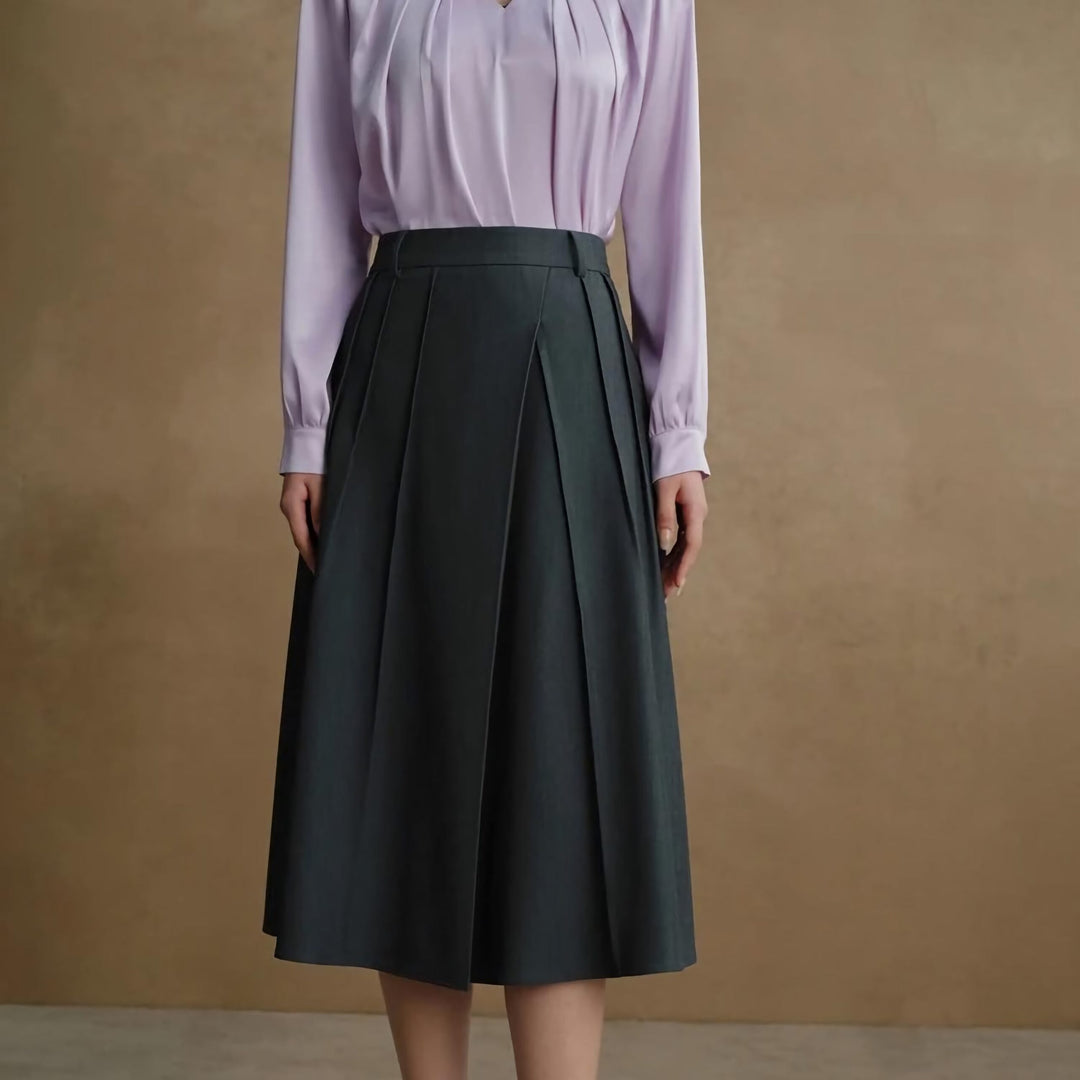 Dark Grey A-Line Skirt