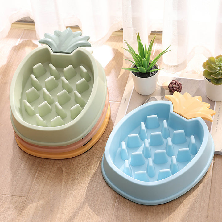 Pineapple Shape Dog Slow Feeder Bowl