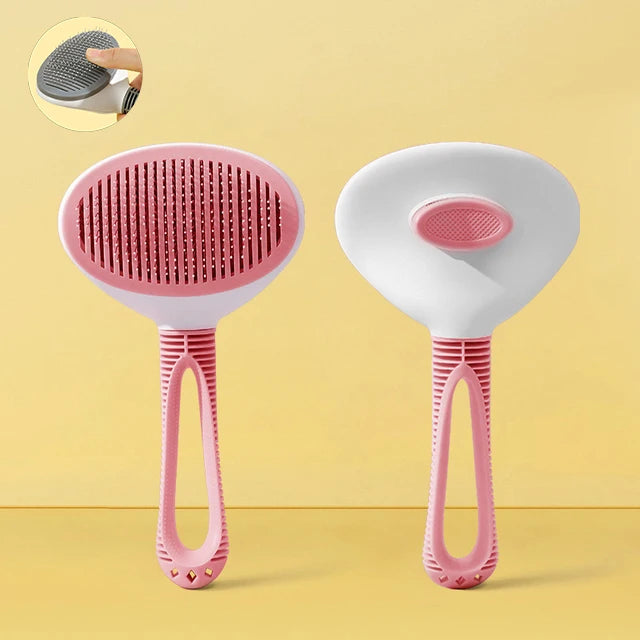 Self-Cleaning Pet Grooming Brush for Cats and Dogs