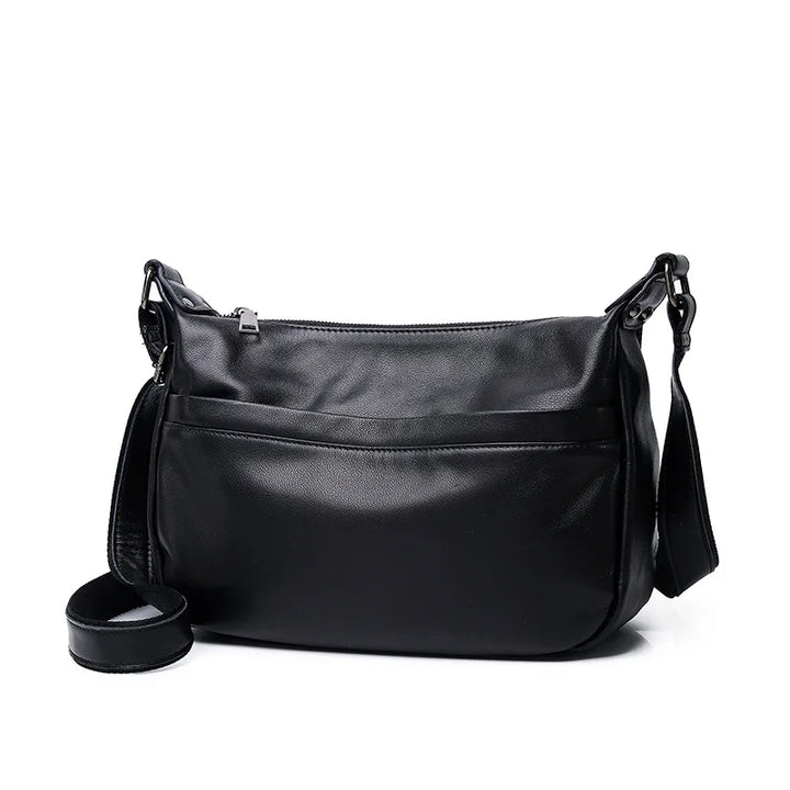 100% Cow Leather Multi-Layer Women's Shoulder Bag