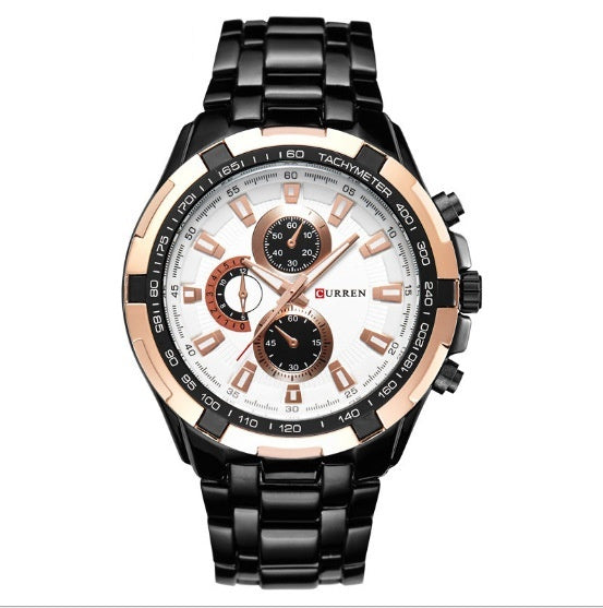 Men's Watch Business Steel Belt Quartz Watch