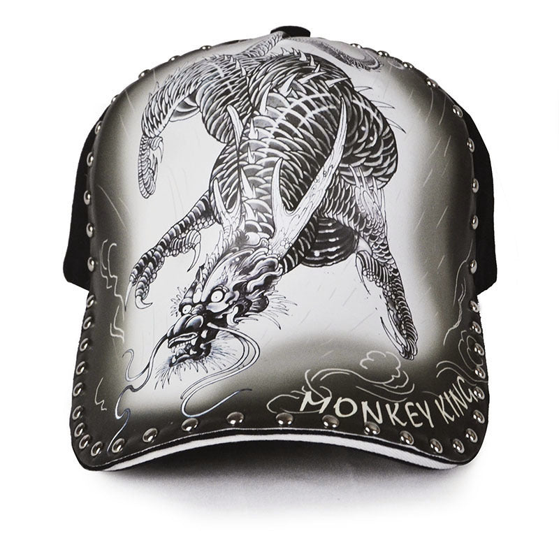 Personalized Stylish Print Dragon Sun-poof Peaked Cap