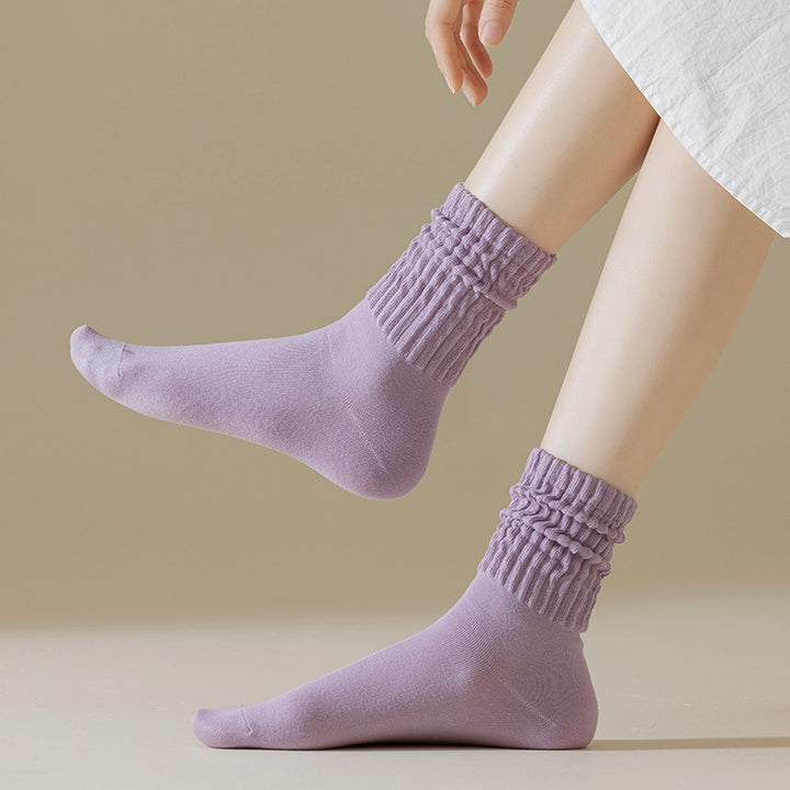 Women's Mid-Tube Cotton Socks for Spring and Autumn