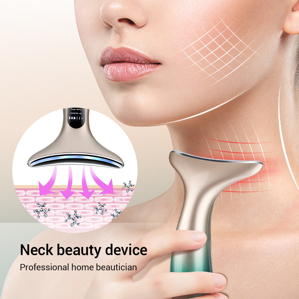 EMS Neck and Face Firming Device with Micro-current and Light Therapy