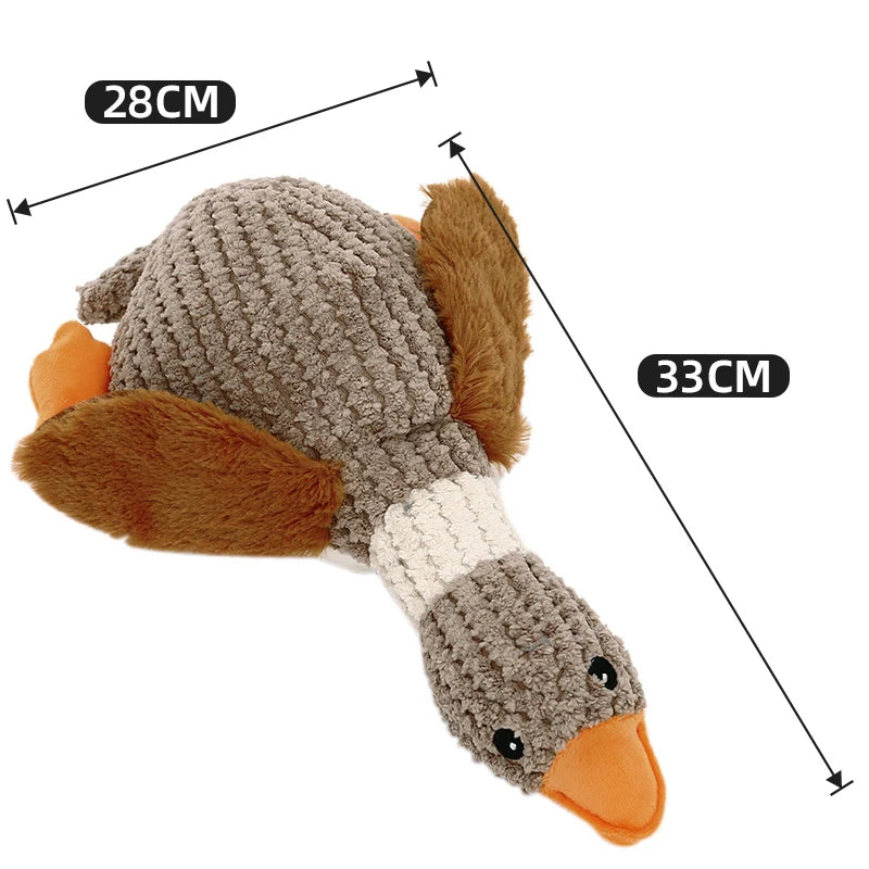 Wild-Goose Shaped Squeaky Plush Chew Toy for Dogs – Soft, Fun & Durable