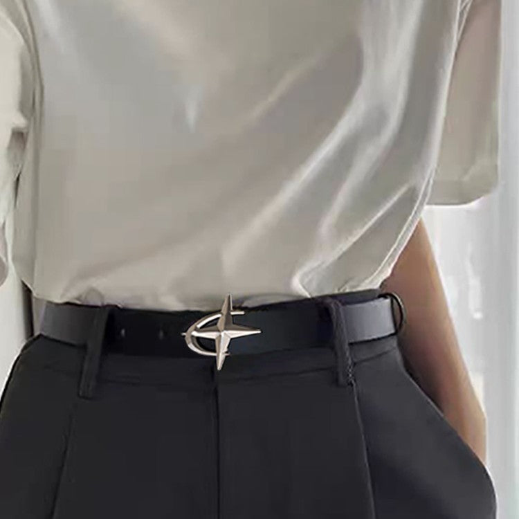 Cross Star Buckle Women's Belt